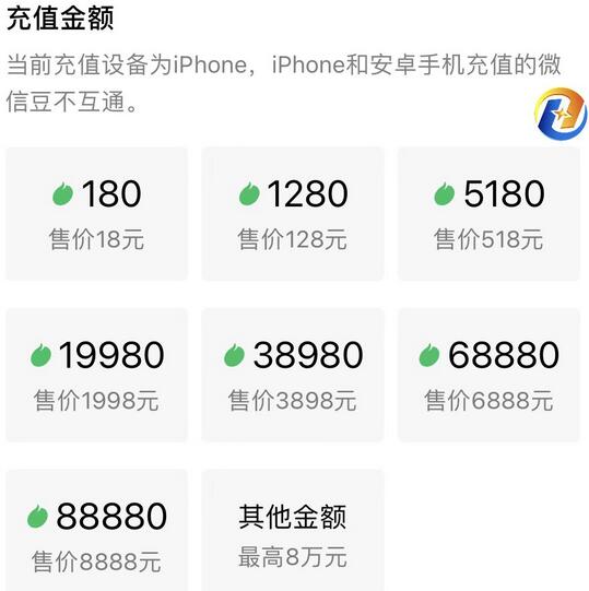 闲鱼淘宝卖苹果微信豆充值项目,一单利润5元 !