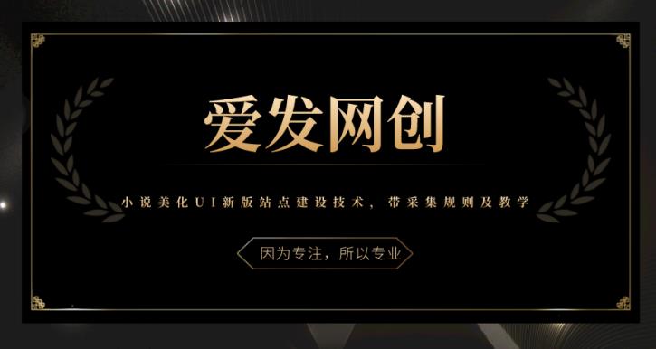 小说美化UI新版站点建设技术及采集规则教学视频课程-无双副业