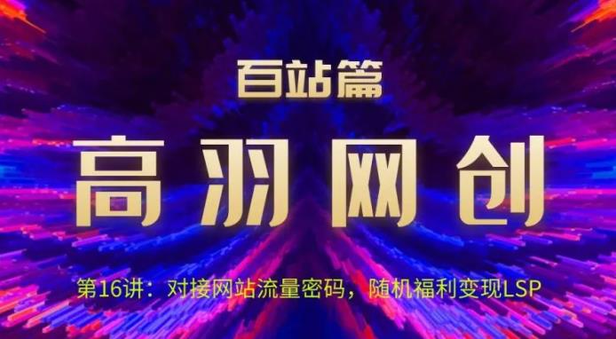 对接网站流量密码与短视频变现LSP视频课程-无双副业