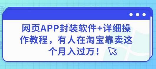 网页APP封装软件安卓版及详细操作教程，淘宝卖家月入过万-无双副业