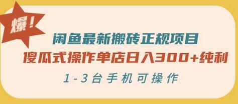 闲鱼无货源电商项目：单店日入300+纯利，1-3台手机轻松操作-无双副业