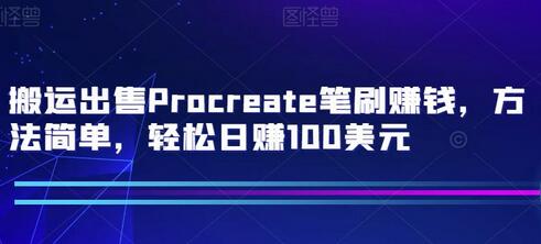 搬运出售Procreate笔刷轻松日赚100美元的方法-无双副业