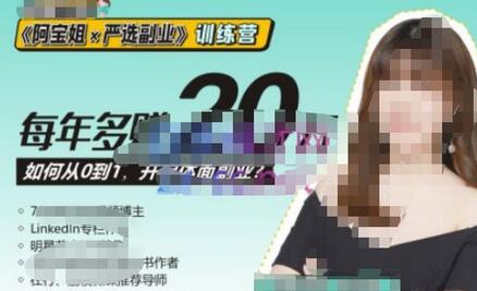 阿宝姐严选副业训练营Plus版，助你开启斜杠人生-无双副业