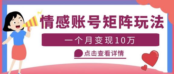 云天情感账号矩阵项目：简单操作月入10万+教程与素材-无双副业