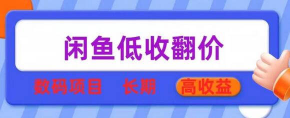 闲鱼数码翻价暴利项目，长期高收益指南-无双副业
