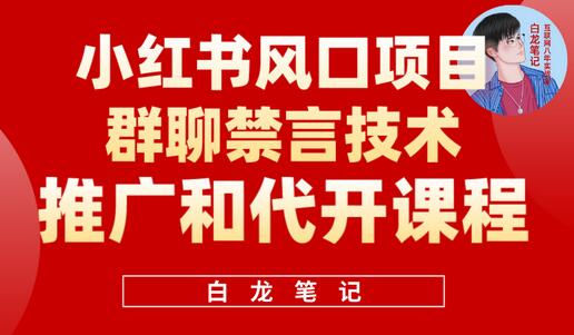 小红书群聊禁言技术代开项目，新手日入300+-无双副业