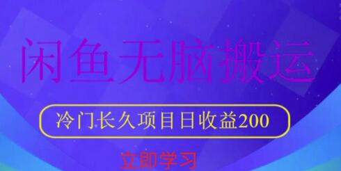 闲鱼无脑搬运冷门项目，日收益200+-无双副业