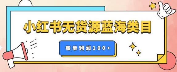 小红书无货源电商蓝海类目，单月利润轻松过万-无双副业