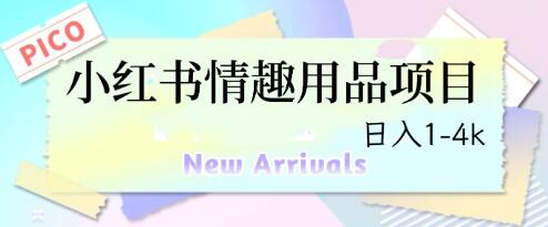 小红书情趣用品项目，日入1-4k的高收益机会-无双副业