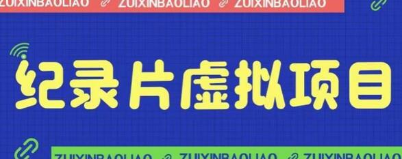 蓝海纪录片虚拟项目，保姆级教学，轻松日入600+-无双副业