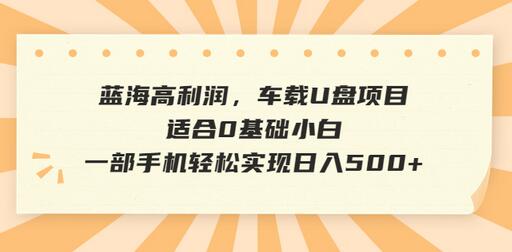 车载U盘项目：0基础小白轻松日入500+的蓝海高利润机会-无双副业