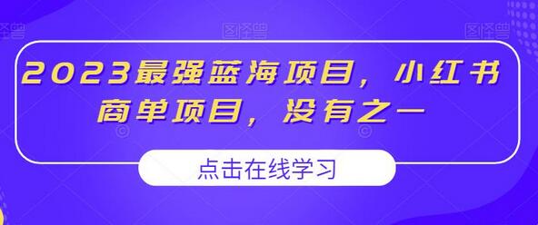 2023小红书商单项目，蓝海市场快速变现指南-无双副业