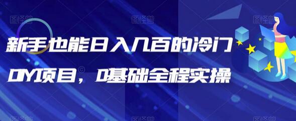 新手日入几百的冷门DIY项目，0基础全程实操指南-无双副业