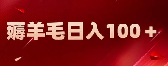新平台零撸薅羊毛，轻松日赚100+，新手小白也能操作-无双副业