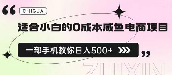 小白0成本闲鱼电商项目，手机日入500+保姆教程-无双副业