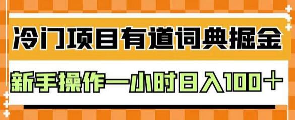 有道词典掘金项目，新手一小时日入100+-无双副业