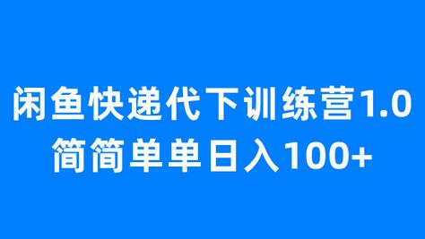闲鱼快递代下训练营，轻松日赚100+-无双副业