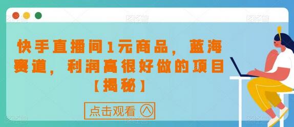 快手直播间1元商品蓝海赛道，高利润项目解析-无双副业
