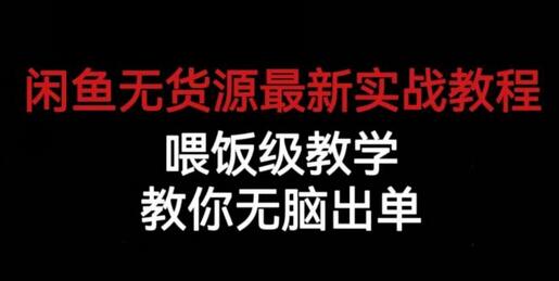 闲鱼无货源实战教程，轻松出单技巧分享-无双副业