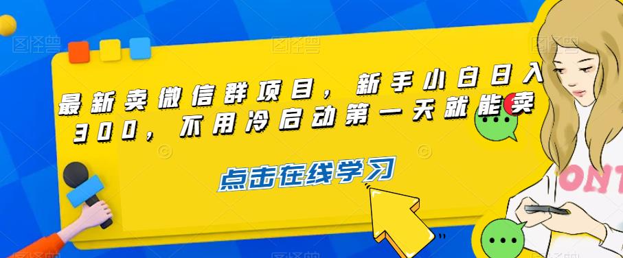 新手小白日入300的微信群销售项目，无需冷启动-无双副业