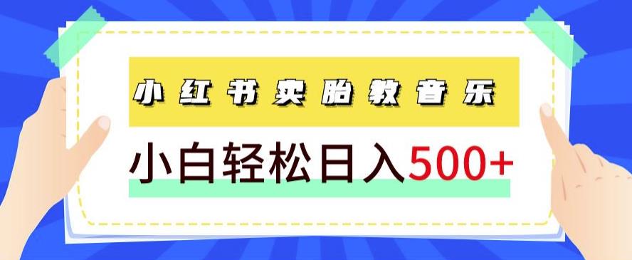 小红书胎教音乐销售项目，轻松日入500+，教程与合集全攻略-无双副业
