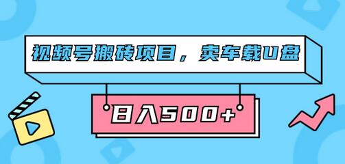 视频号搬砖项目：卖车载U盘轻松日入500+，附831G素材-无双副业