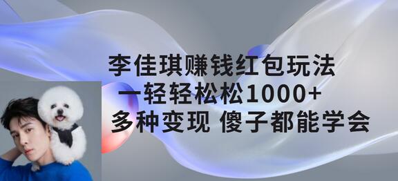 李佳琪赚钱红包玩法，轻松日赚1000+，多种变现方法-无双副业