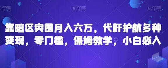 暗区突围月入六万，代肝护航变现，零门槛保姆教学-无双副业
