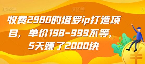 塔罗IP打造项目，5天赚2000元，单价198-999元-无双副业