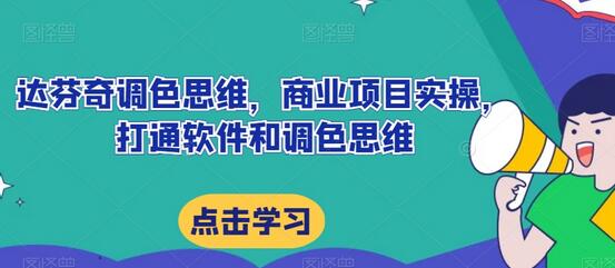 达芬奇调色思维与商业项目实操全解析-无双副业