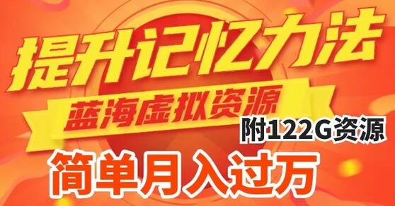 高效记忆力提升与蓝海虚拟资源项目，轻松变现月入过万-无双副业