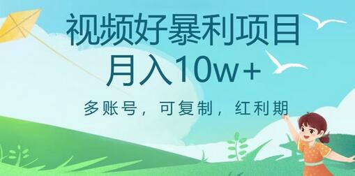 视频号暴利项目：多账号操作，可复制，红利期月入10w+-无双副业
