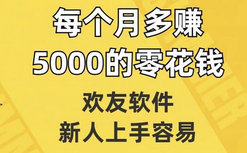 欢友软件轻松上手，每月多赚5000零花钱-无双副业