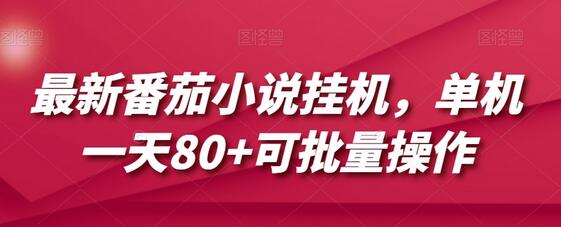 番茄小说挂机项目：单机日赚80+，可批量操作-无双副业