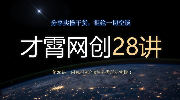 闲鱼引流的3种另类玩法实操指南-无双副业