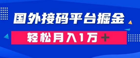 通过国外接码平台掘金：低成本高利润，轻松月入过万-无双副业
