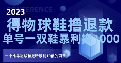 2023得物球鞋退款暴利项目，单号一双鞋赚1000元-无双副业