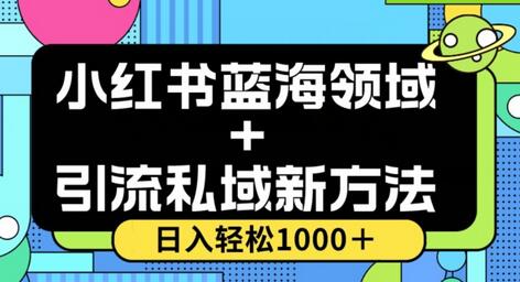 小红书蓝海虚拟引流私域新方法，日入1000+无脑操作-无双副业