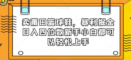 卖莆田篮球鞋暴利掘金，新手小白轻松日入四位数-无双副业