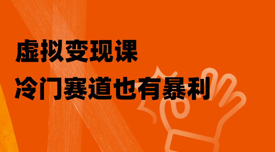 虚拟变现课：冷门赛道暴利玩法，手把手教你玩转私域-无双副业