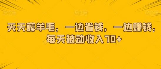 天天薅羊毛省钱赚钱，每天被动收入70+-无双副业