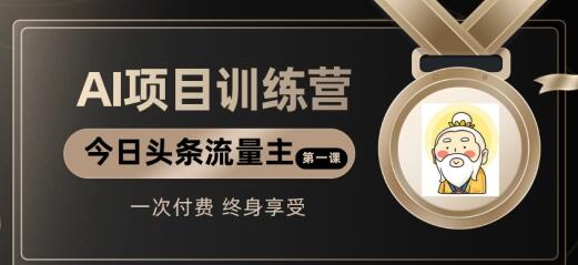AI项目训练营：公众号流量主与今日头条实战-无双副业