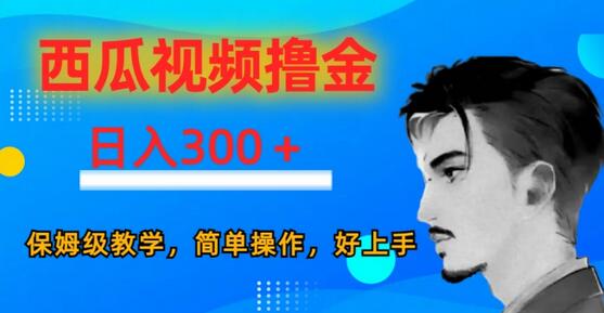 西瓜视频撸金日入300，保姆级教学，简单操作易上手-无双副业