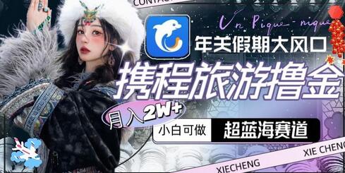 年关假期携程旅游撸金项目，月入2w+的蓝海赛道-无双副业