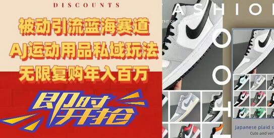 AJ运动用品私域玩法，无限复购年入百万-无双副业