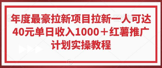 小红书推广拉新项目实操教程，单日收入1000+-无双副业