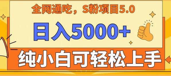 男粉项目5.0最新玩法，小白轻松上手，日入5000+-无双副业