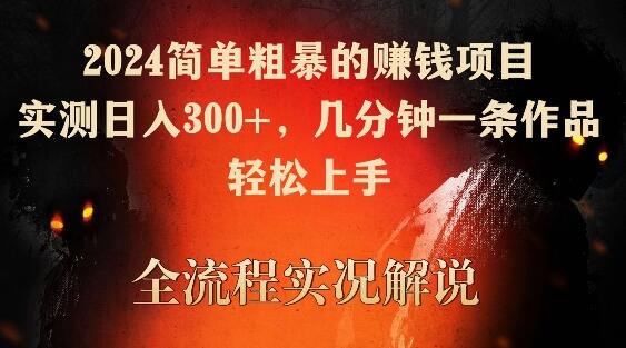 2024年简单赚钱项目，日入300+，轻松上手-无双副业