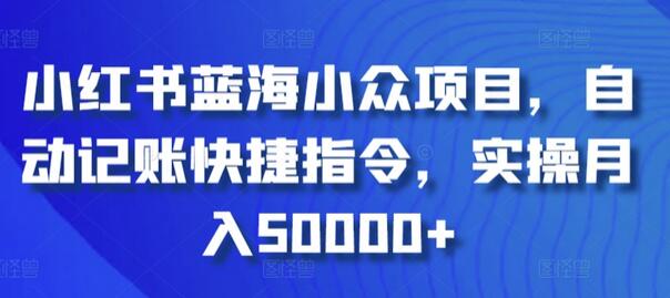 小红书自动记账快捷指令项目，月入50000+实操指南-无双副业