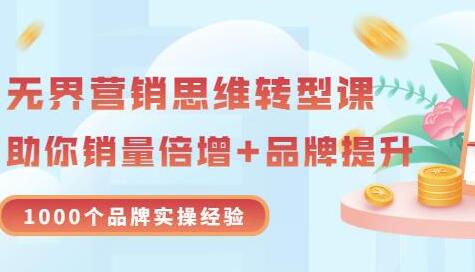 无界营销思维转型课：1000个品牌实操经验，销量倍增-无双副业